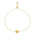 Adjustable Bracelet with Shiny Circle in 14k Yellow Gold (7.50 mm) by Avera Group