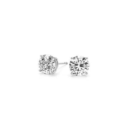 2 cttw Certified IGI Lab Grown Round Diamond Stud Earrings 14k White Gold(G/VS2) - DestGlow