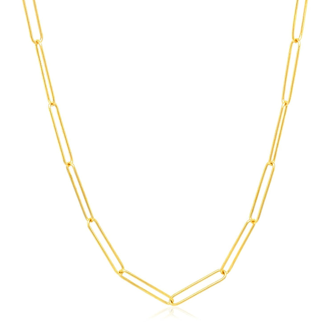 14k Yellow Gold Wire Paperclip Chain (2.7 mm) 