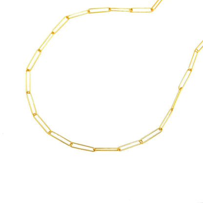 14k Yellow Gold Wire Paperclip Chain (2.7mm) 
