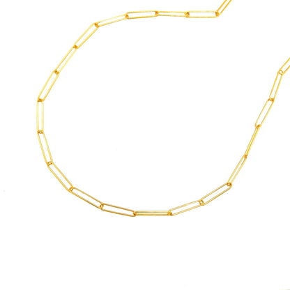 14k Yellow Gold Wire Paperclip Chain (2.7mm) by Bids.com