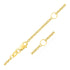 Double Extendable Cable Chain in 14k Yellow Gold (1.80 mm) - DestGlow