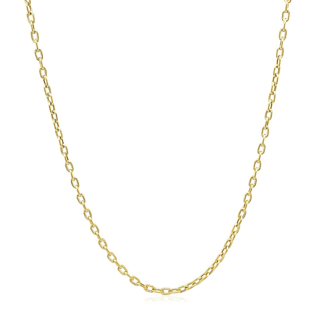 Double Extendable Cable Chain in 14k Yellow Gold (1.80 mm) - DestGlow