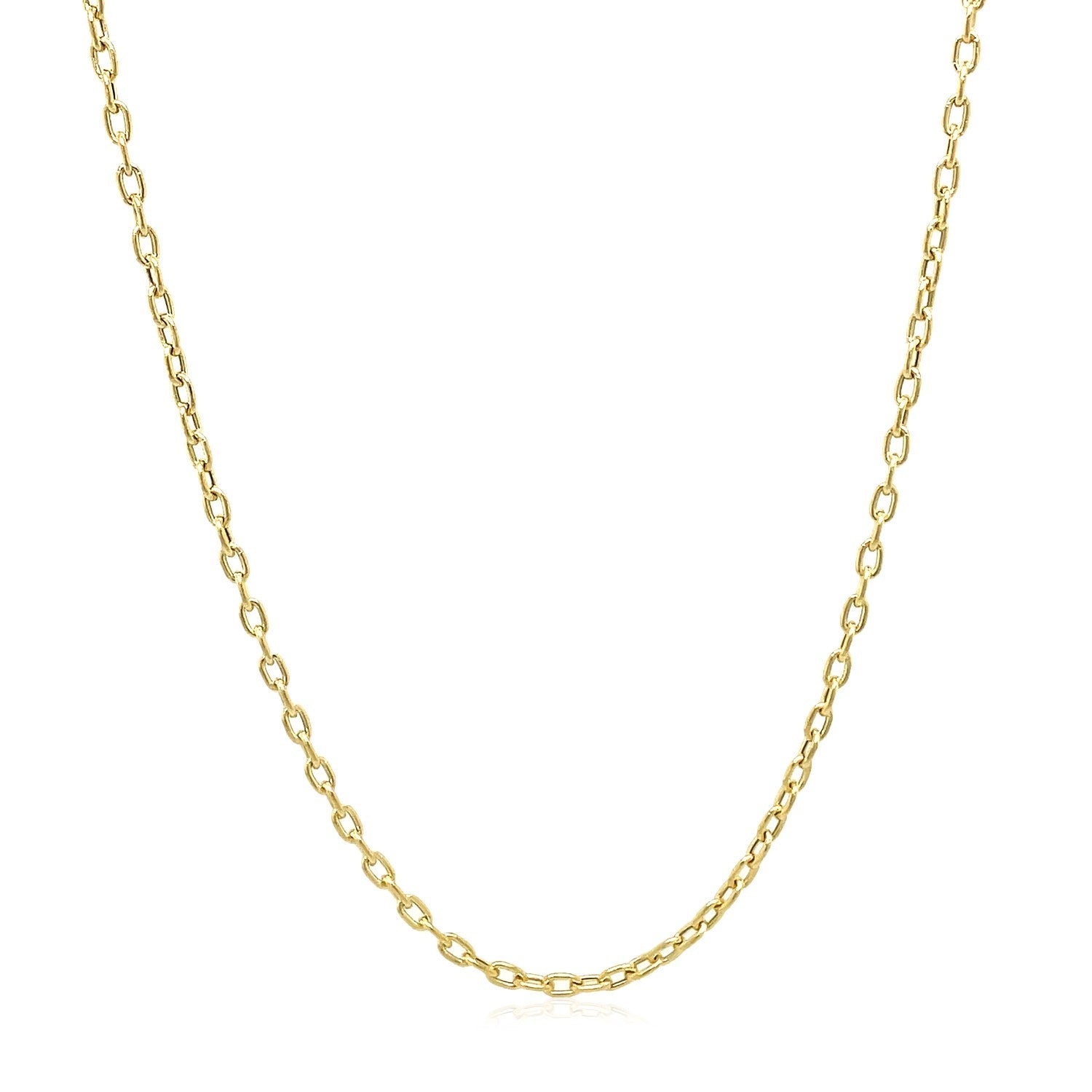 Double Extendable Cable Chain in 14k Yellow Gold (1.80 mm) - DestGlow