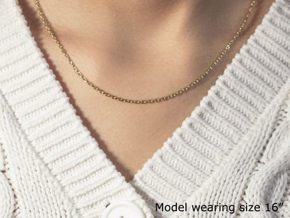 Double Extendable Cable Chain in 14k Yellow Gold (1.9mm)  DestGlow