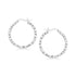 Sterling Silver Rhodium Plated Weave Like Hoop Style Earrings(2x20mm) - DestGlow