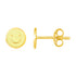 14k Yellow Gold and Enamel Yellow Smiley Face Stud Earrings - earrings