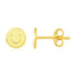 14k Yellow Gold and Enamel Yellow Smiley Face Stud Earrings by Avera Group