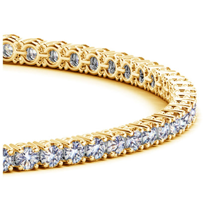 Lab Grown Round Diamond Tennis Bracelet in 14k Yellow Gold (4 cctw F/G VS2/SI1) by Bids.com
