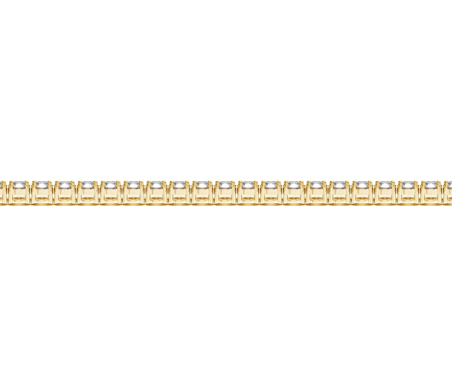 Lab Grown Round Diamond Tennis Bracelet in 14k Yellow Gold (4 cctw F/G  VS2/SI1) 