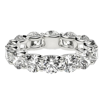 Round Cut Lab Grown Diamond Eternity Ring in 14k White Gold (6 cttw FG/VS2) by Bids.com