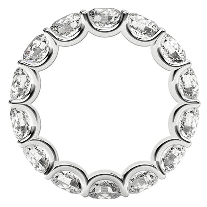 Round Cut Lab Grown Diamond Eternity Ring in 14k White Gold (6 cttw FG/VS2) by Bids.com