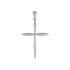 14k White Gold Rounded and Pointed Cross Pendant - necklaces