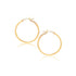 10k Yellow Gold Polished Hoop Earrings (2x40 mm) - earrings