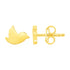 14k Yellow Gold Dove Stud Earrings 