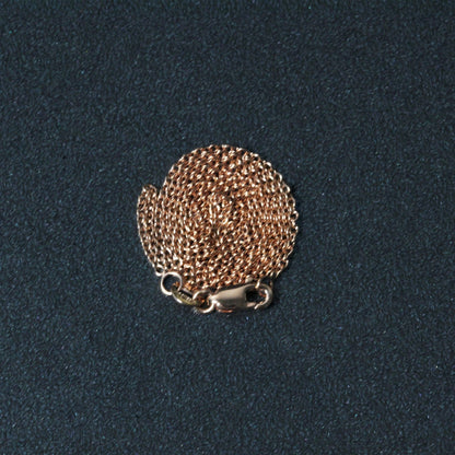 14k Rose Gold Round Cable Link Chain (1.25 mm) by Bids.com