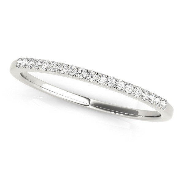 14k White Gold Round Thin Diamond Wedding Band (1/4 cttw) by Bids.com