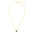14k Yellow Gold 17 inch Necklace with Round Onyx by Avera Group