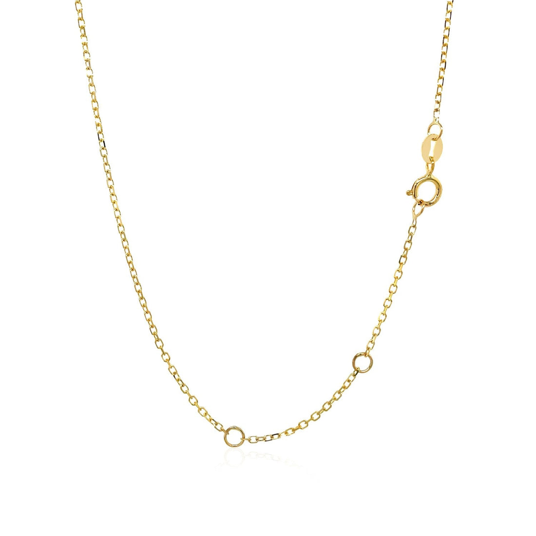 14k Yellow Gold 17 inch Necklace with Round Onyx - DestGlow