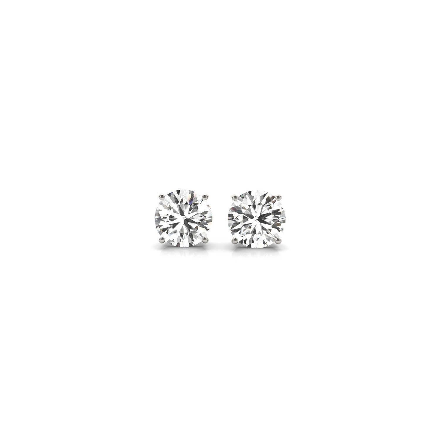 1 cttw Certified IGI Lab Grown Round Diamond Stud Earrings 14k White Gold (G/VS2) by Bids.com