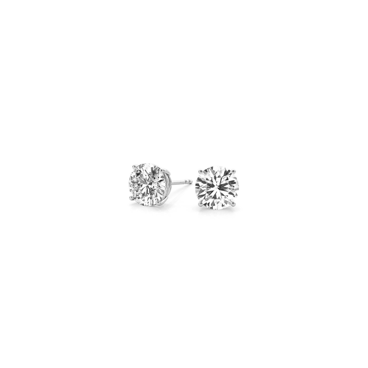1 cttw Certified IGI Lab Grown Round Diamond Stud Earrings 14k White Gold (G/VS2) by Bids.com