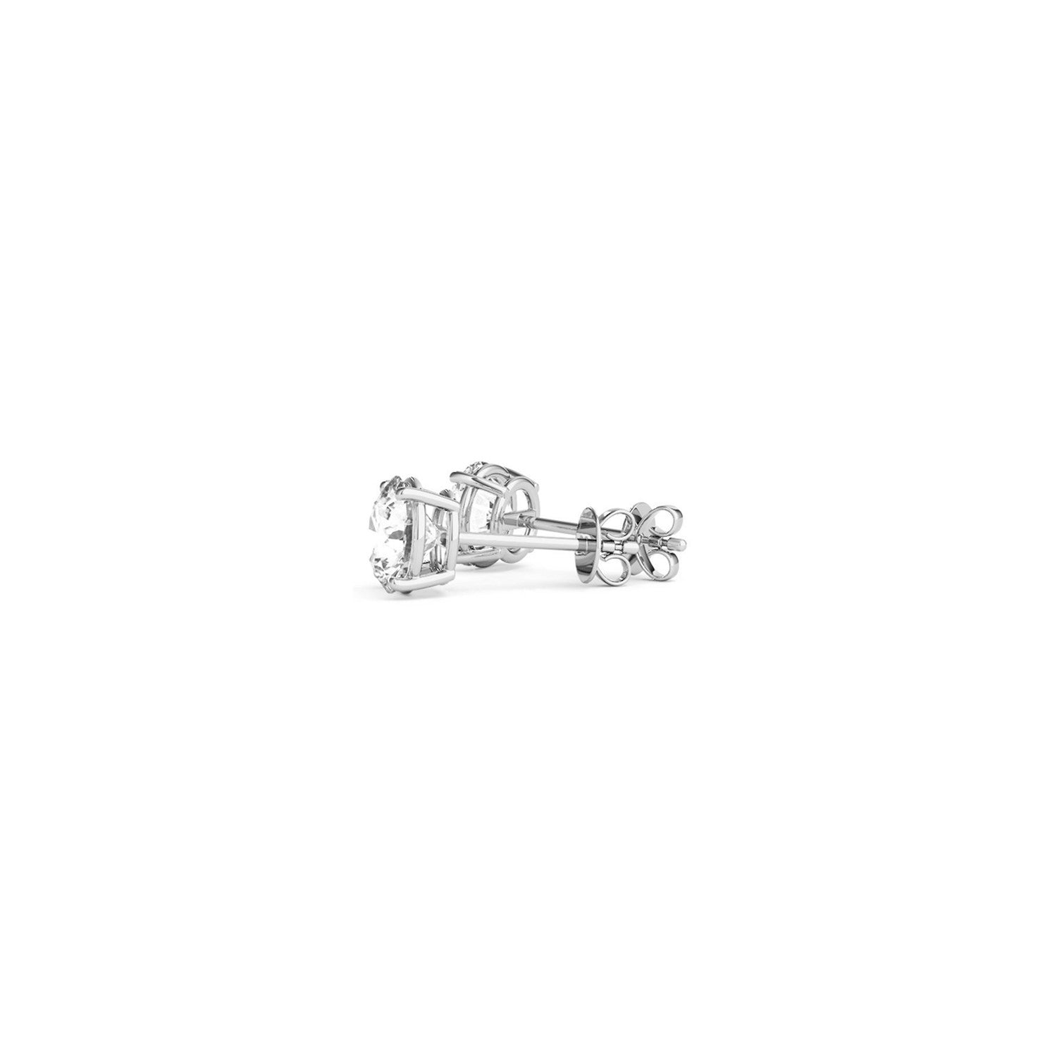 1 cttw Certified IGI Lab Grown Round Diamond Stud Earrings 14k White Gold (G/VS2) by Bids.com