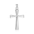 Sterling Silver Domed Rounded Cross Pendant - DestGlow