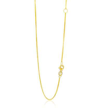 14k Yellow Gold Adjustable Box Chain (0.80 mm) - necklaces