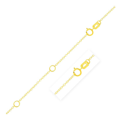 Double Extendable Piatto Chain in 10k Yellow Gold (1.30 mm) by Bids.com