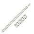 Rhodium Plated Sterling Silver Curb Style Bracelet (11.60 mm) - DestGlow