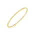14k Yellow Gold High Polish Bead Cuff Bangle