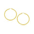 10 k Yellow Gold Polished Hoop Earrings 25 mm - earrings