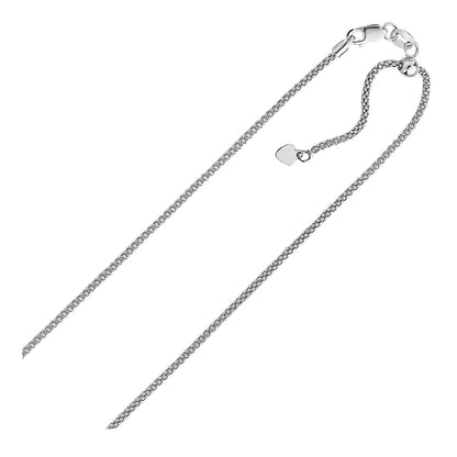 Sterling Silver 0.8mm Adjustable Popcorn Chain (0.80 mm) by Avera Group