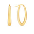 14k Yellow Gold Elongated Oval Hoops - accessories