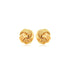 10k Yellow Gold Love Knot with Ridge Texture Earrings - accessories