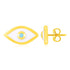14K Yellow Gold Evil Eye Earrings with Enamel - accessories