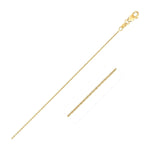 14k Yellow Gold Oval Cable Link Chain (0.85 mm) - necklaces