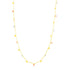14K Tri Color Necklace with Dangling Circles - necklaces