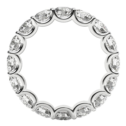 Round Cut Lab Grown Diamond Eternity Ring in 14k White Gold (4 cttw FG/VS2) by Bids.com
