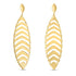 14k Yellow Gold Drop Leaf Earrings - earrings