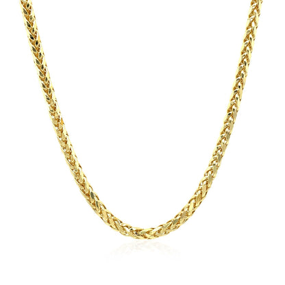 2.7mm 14k Yellow Gold Lite Diamond Cut Round Franco Chain by Bids.com