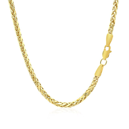 2.7mm 14k Yellow Gold Lite Diamond Cut Round Franco Chain by Bids.com