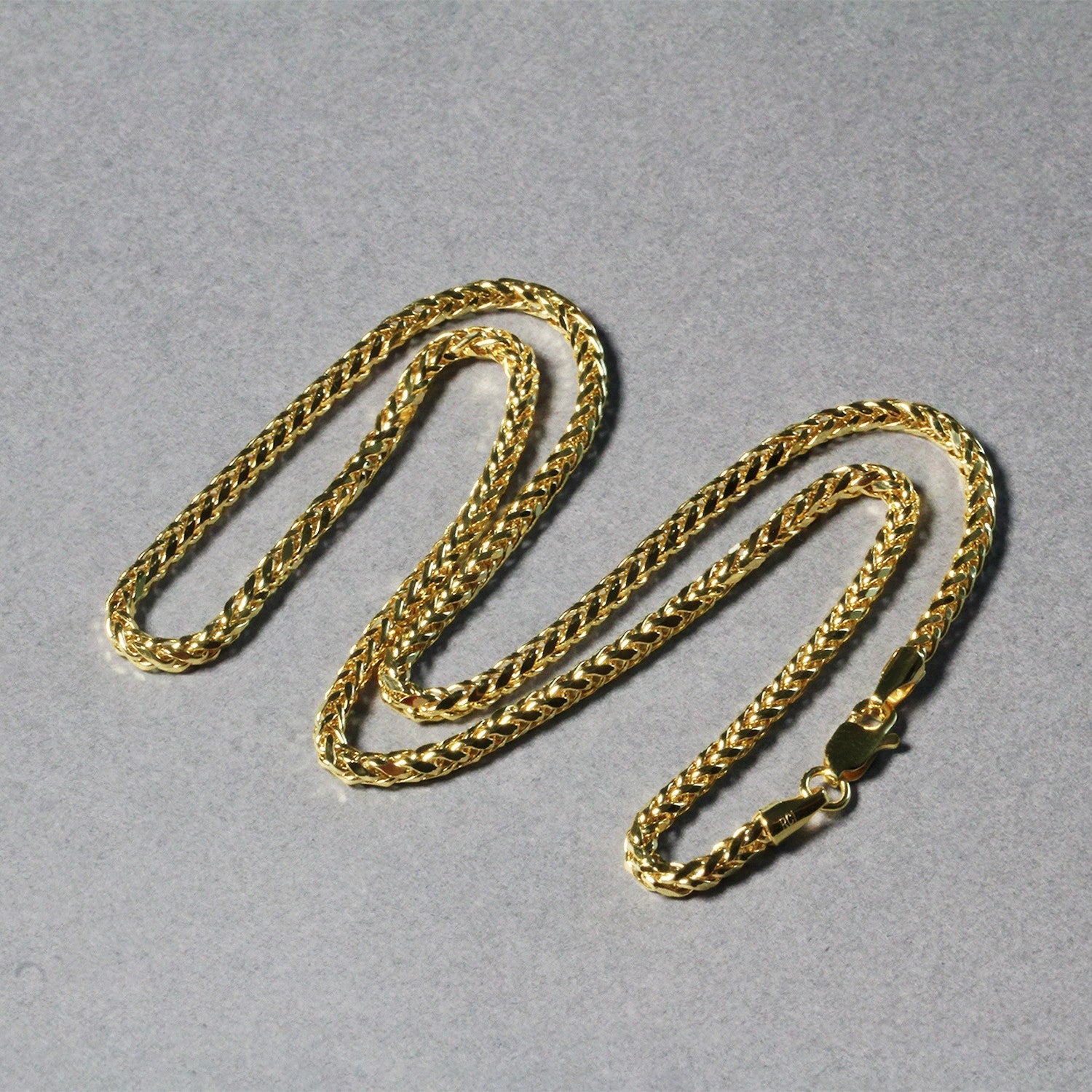 2.7mm 14k Yellow Gold Lite Diamond Cut Round Franco Chain by Bids.com