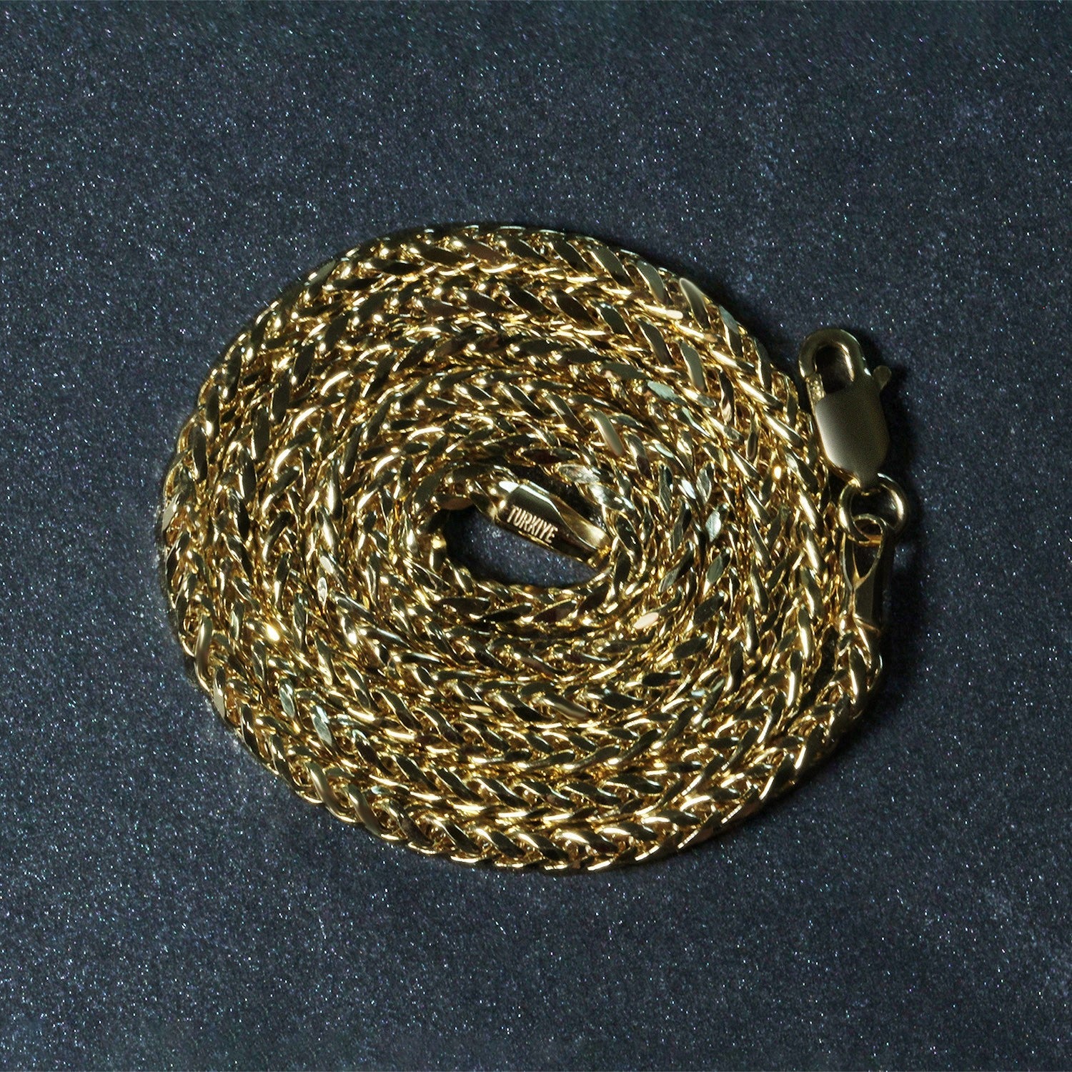 2.7mm 14k Yellow Gold Lite Diamond Cut Round Franco Chain by Bids.com