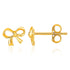 14k Yellow Gold Bow Style Post Earrings 