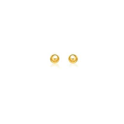 10k Yellow Gold Ball Style Stud Earrings (4.0 mm)  DestGlow