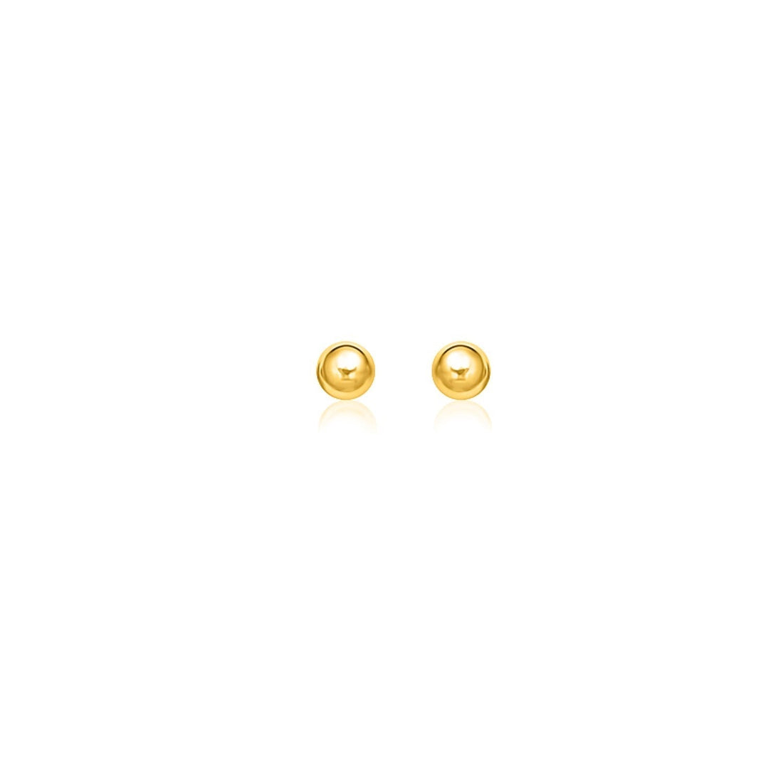 10k Yellow Gold Ball Style Stud Earrings (4mm) 