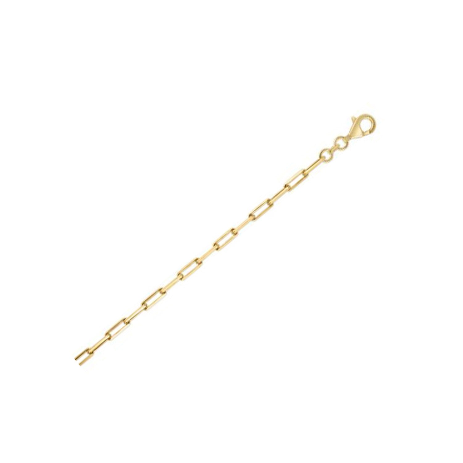 Sterling Silver Gold Plated Paperclip Chain (2.95 mm) by Bids.com