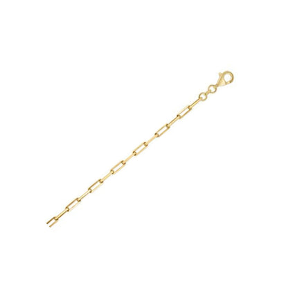 Sterling Silver Gold Plated Paperclip Chain (2.95 mm) by Bids.com