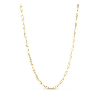 Sterling Silver Gold Plated Paperclip Chain (2.95 mm) by Bids.com